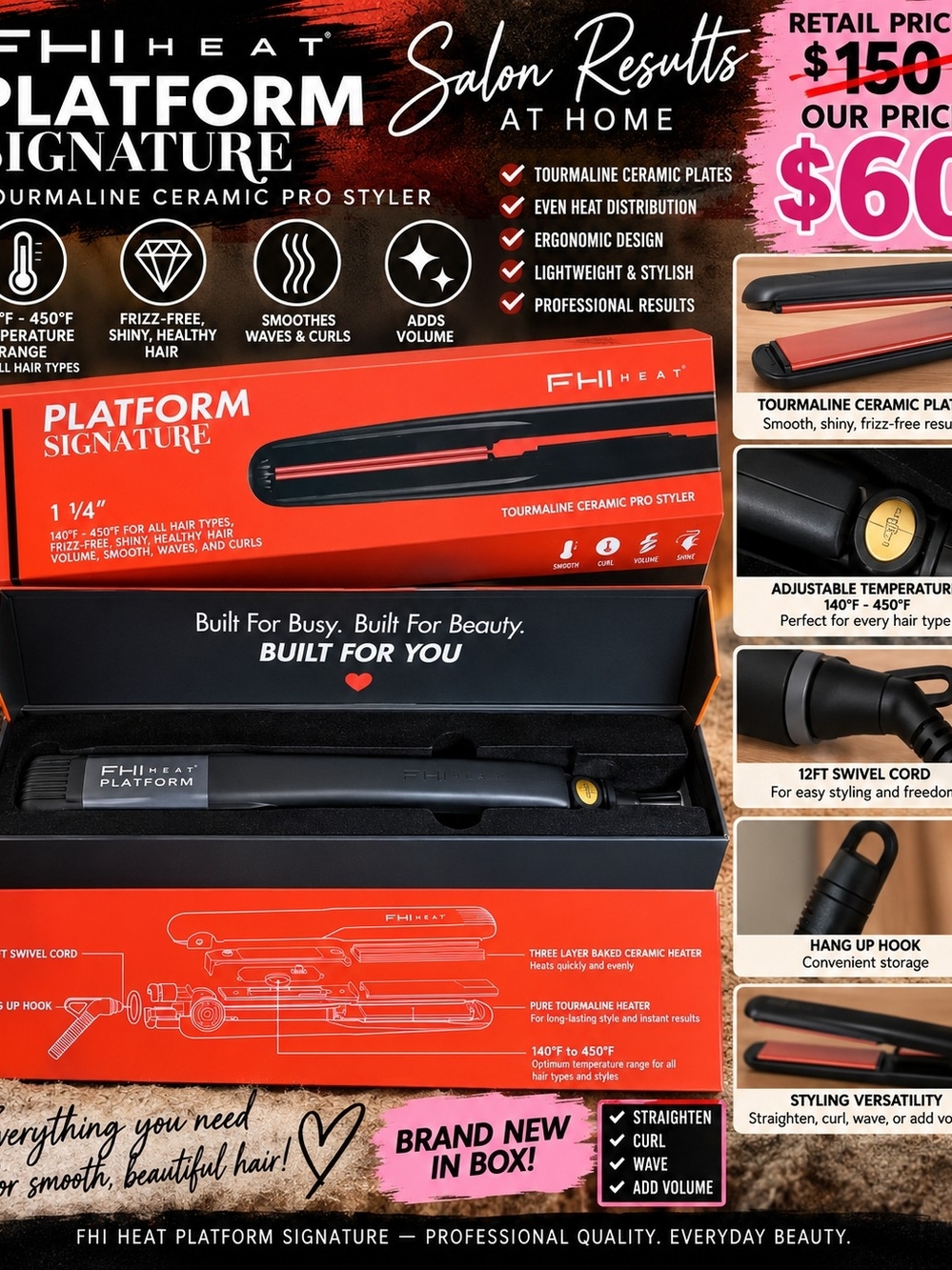 ✨ FHI Heat Platform Signature Professional Styler — New in Box! ✨